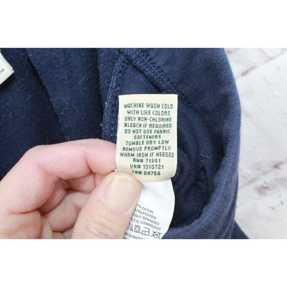 LL Bean Perfect Fit Pants Fleece Backed Straight Leg Classic Navy M Pet - Picture 10 of 11